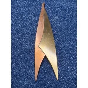 Vintage Brass Pendant MJD Signed